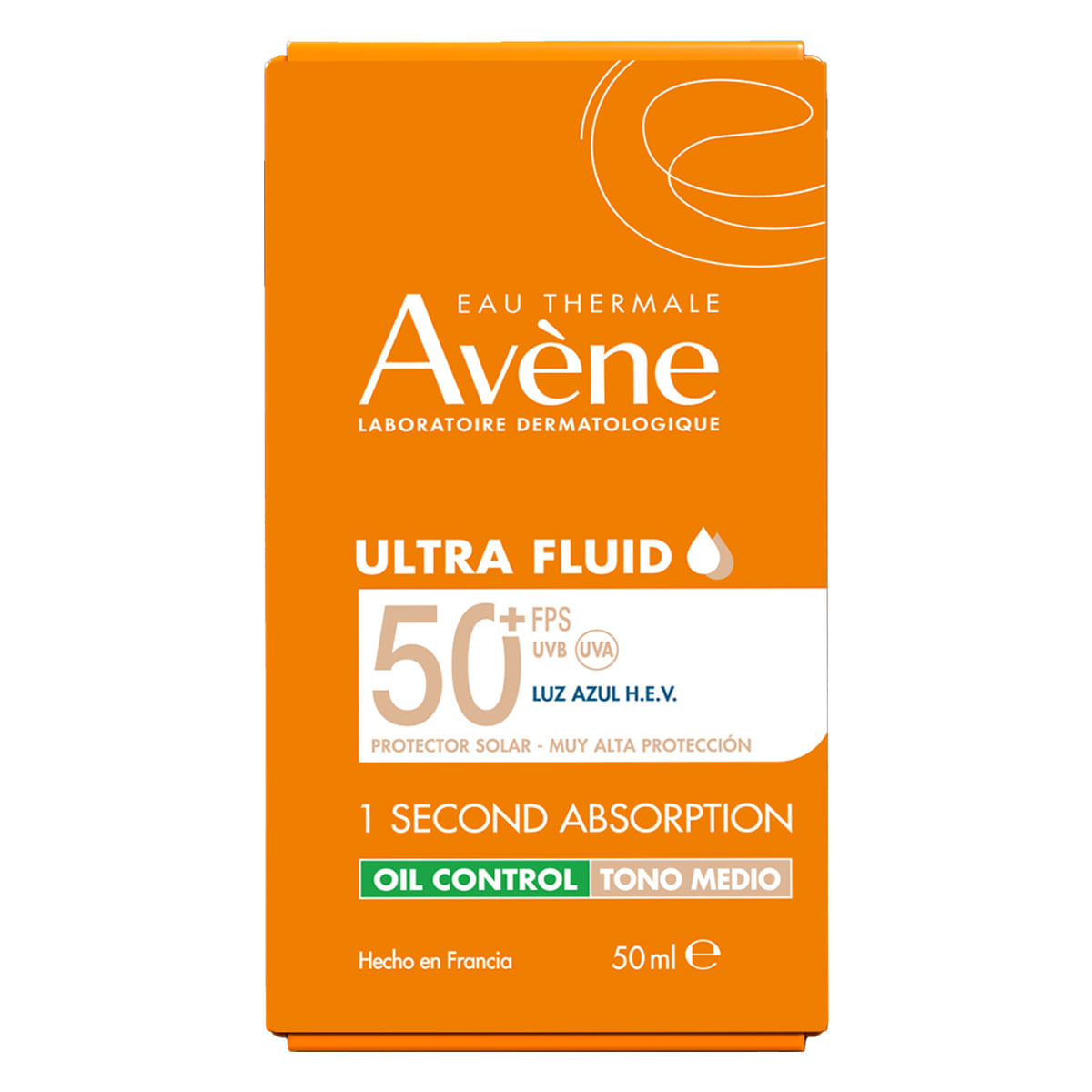 Avène Ultra Fluid Oil Control Tono Medio Protector Solar Facial FPS 50+ 50ml