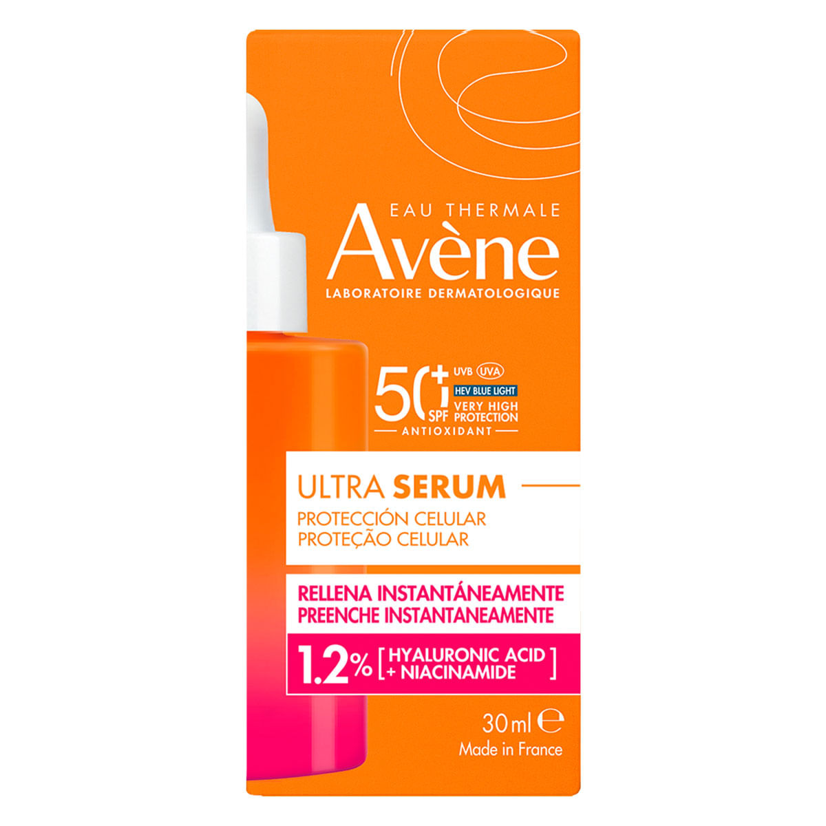 Avène Protector Solar Facial en Sérum FPS 50+ con Efecto Rellenador 30 ml