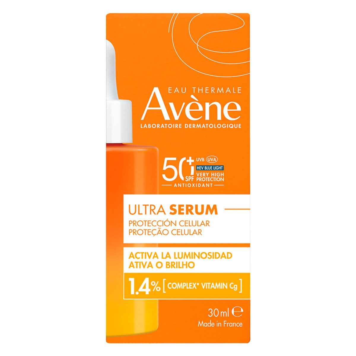 Avène Protector Solar Facial en Sérum FPS 50+ con Efecto Iluminador 30 ml