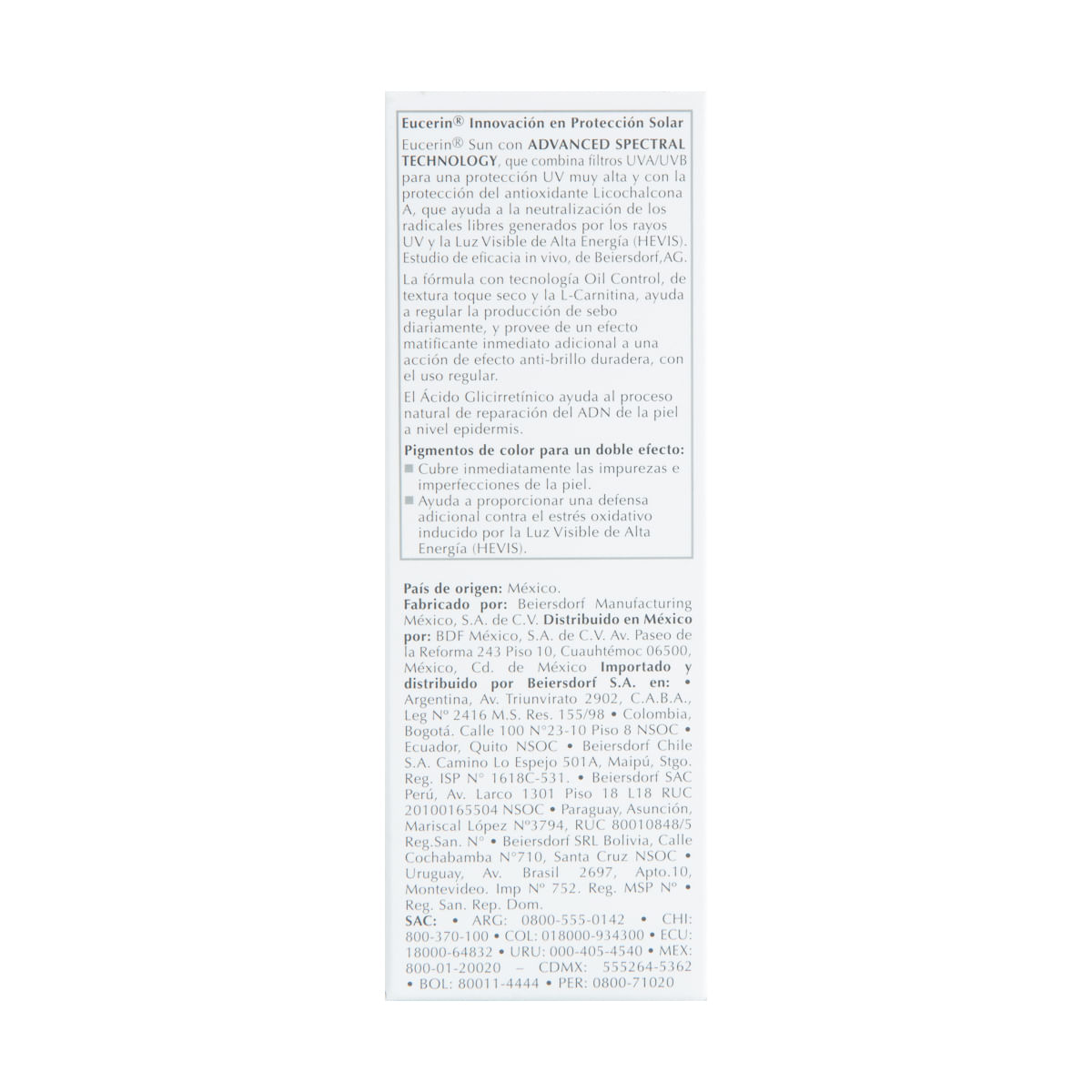 BLOQ EUCERIN OIL MEDIO FPS50 50ML