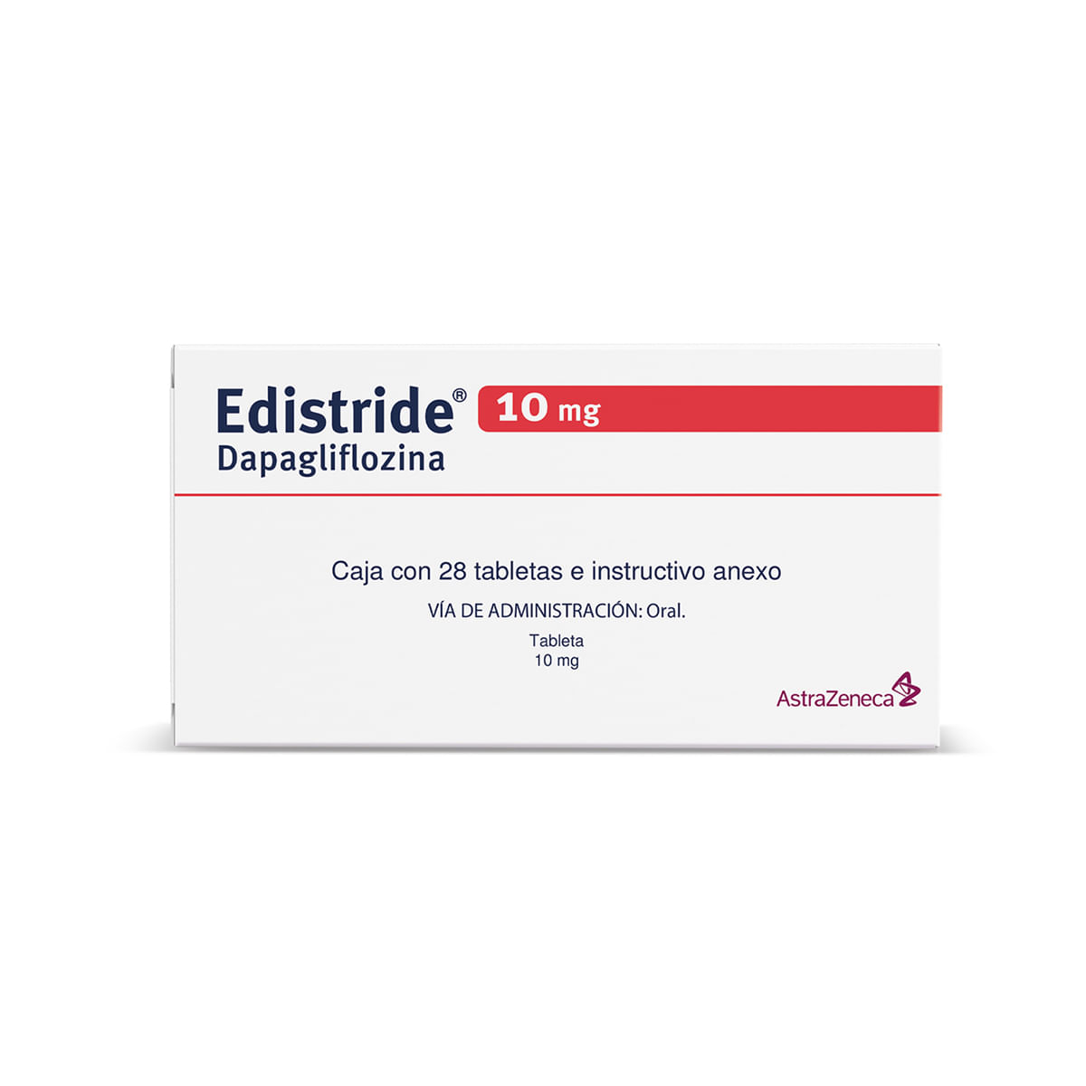 Edistride Astra Zeneca Dapagliflozina 10 mg Caja Con 28 Tabletas