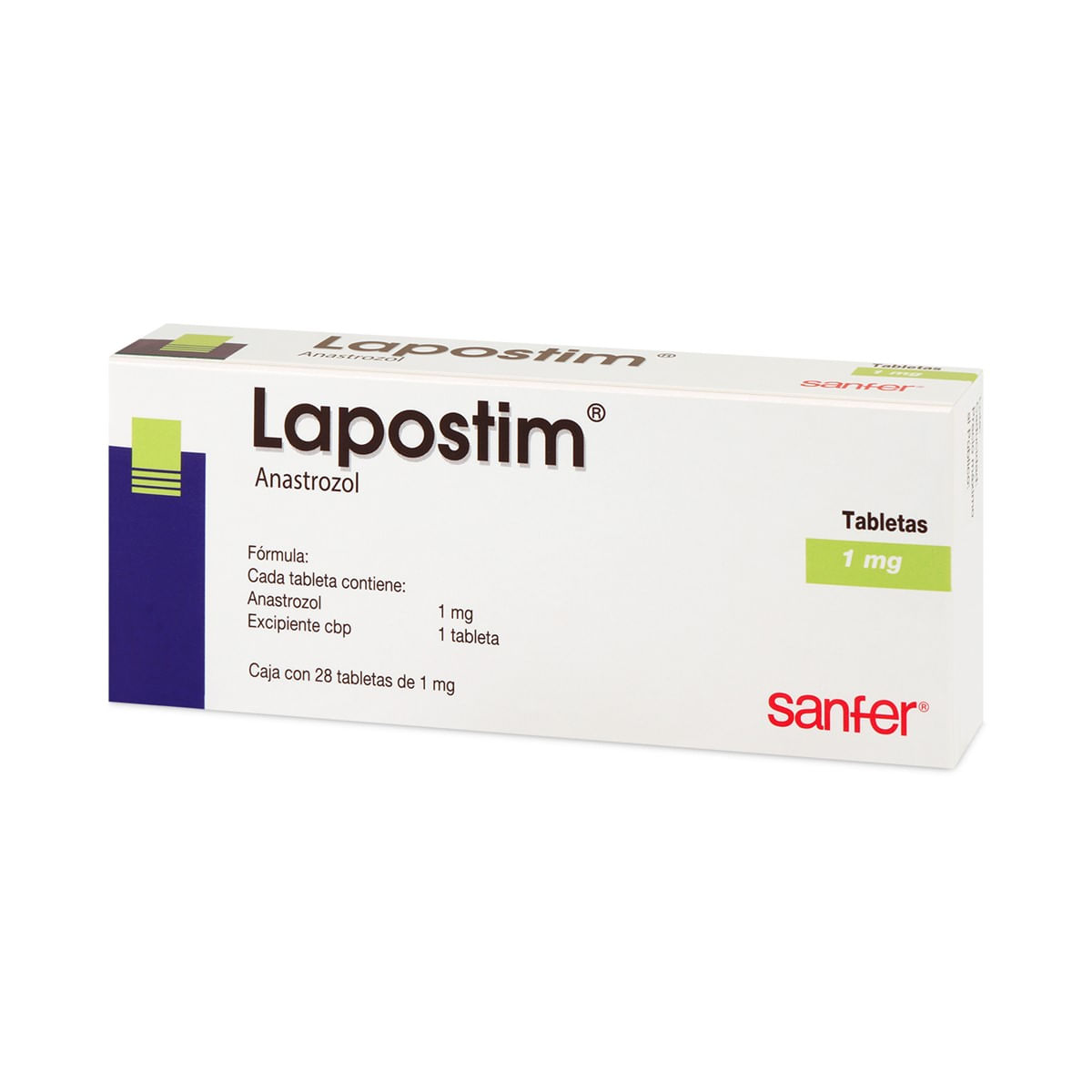 Lapostim Anastrozol 1 Mg Caja con 28 Tabletas