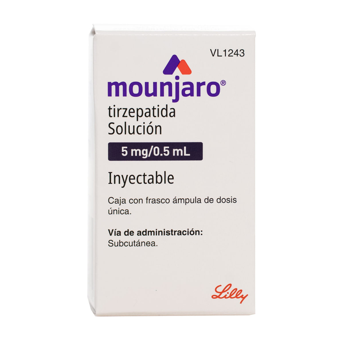 Mounjaro Tirzepatida 5 mg / 0.5 ml Solución Inyectable Frasco Ámpula Con 1 Vial