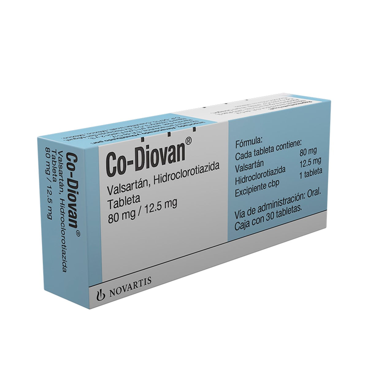 Co-Diovan 80/12.5 Mg 30 Tabletas