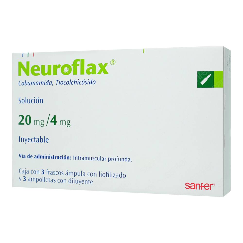 Neuroflax 20/4 Mg 3 Frasco Ámpula 4 Ml