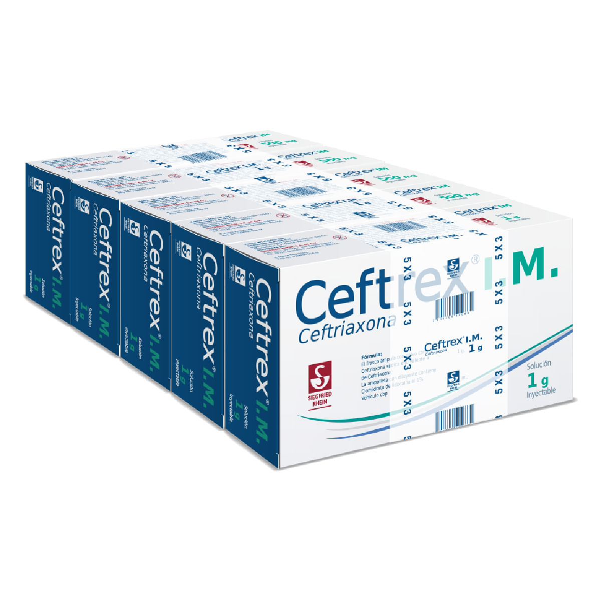CEFTREX IM 1G FA 3.5 ML 5X3