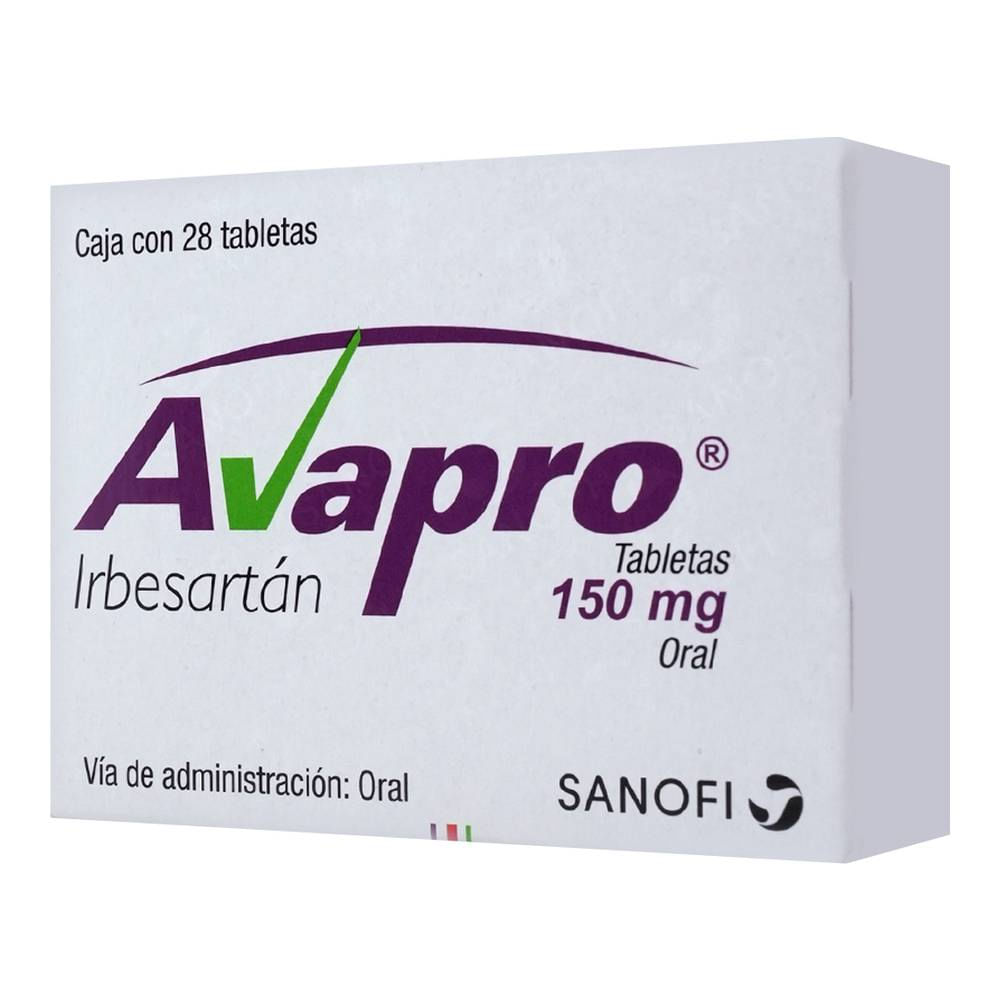 Avapro 150 mg 28 Tabletas