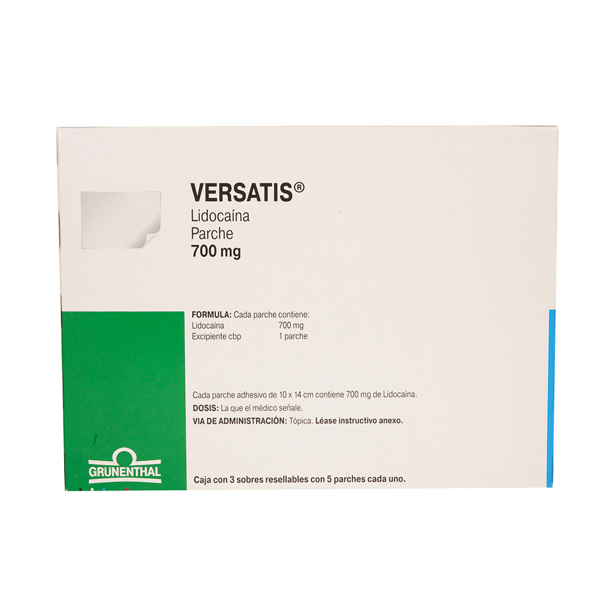 VERSATIS 700MG 3SOB 5 PARCHES