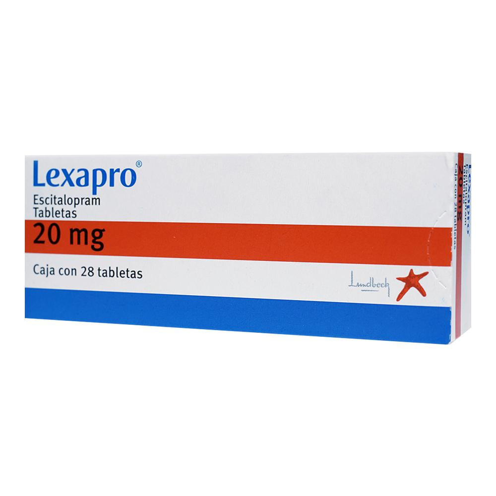 Lexapro De 20 mg Con 28 Tabletas