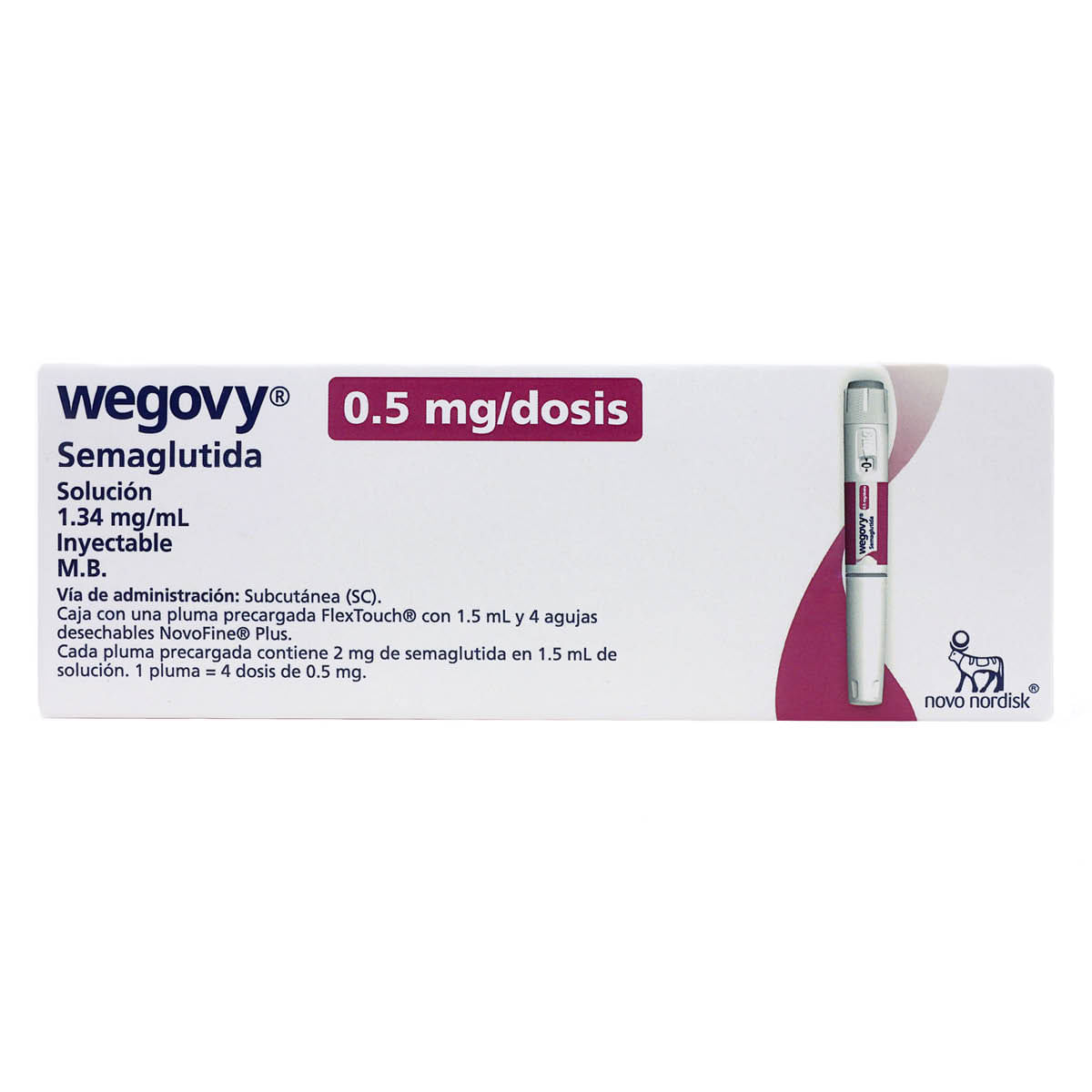 WEGOVY 0.5MG PLUMA 4 DOSIS 1.34MG