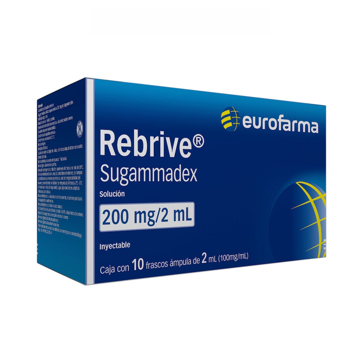 Rebrive 100 Mg/Ml 10 Frascos Ámpula de 2 Ml